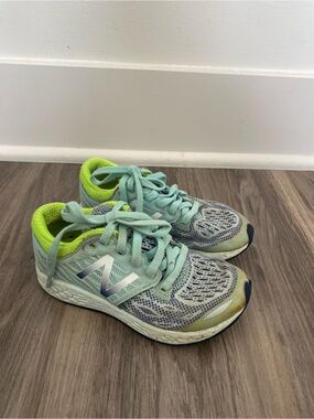 New Balance Kids Mint Green and Neon Green Sneakers
